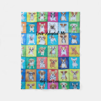Velo Cobertor de Fleece para Cachorro Adoptado 76 cm x