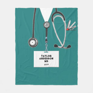 Velo Cobertor de Fleece para Médico Criativo