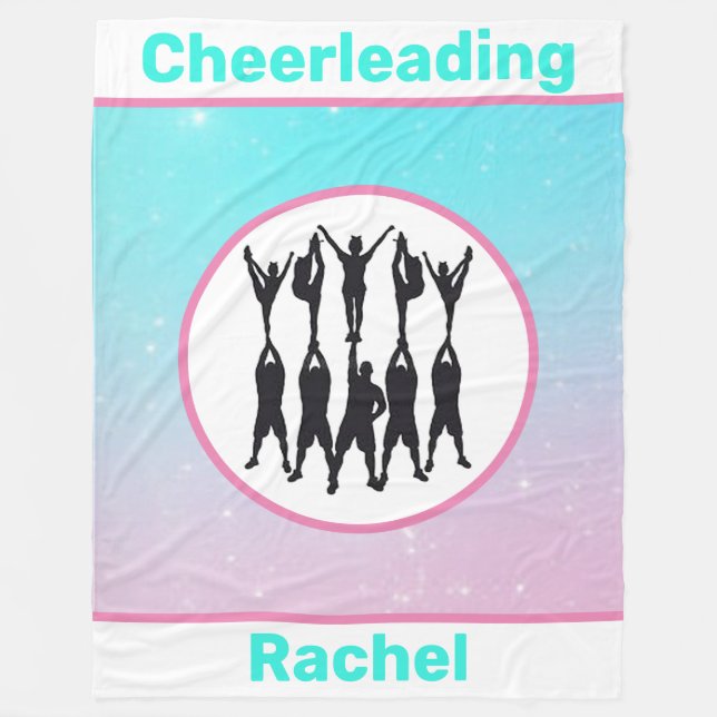 Velo Cobertor de Fleece Pastel de Cheerleading (Frente)