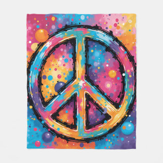 Velo Cobertor de Fleece Paz Vibrante