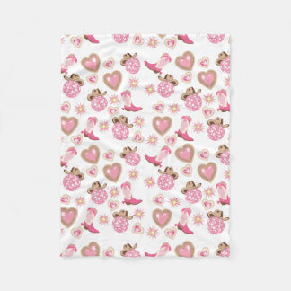 Velo Cobertor de Fleece Pequeno Disco Cowgirl Valentine