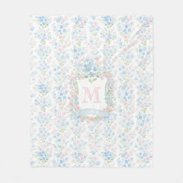 Velo Cobertor de Fleece Personalizado com Monograma Flo