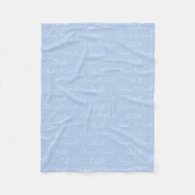 Velo Cobertor de Fleece Personalizado com Nome para Cri (Frente)