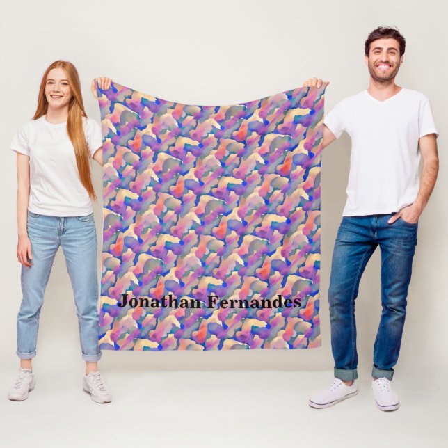 Velo Cobertor de Fleece Personalizado com Padrão de Aqu (In Situ)