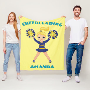 Velo Cobertor de Fleece Personalizado de Cheerleader