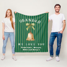 Cobertor de Fleece Personalizado de Natal para Avô