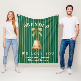 Velo Cobertor de Fleece Personalizado de Natal para Avô
