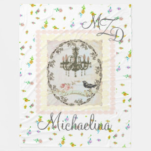 Velo Cobertor de Fleece Personalizado Le Chandelier Ros