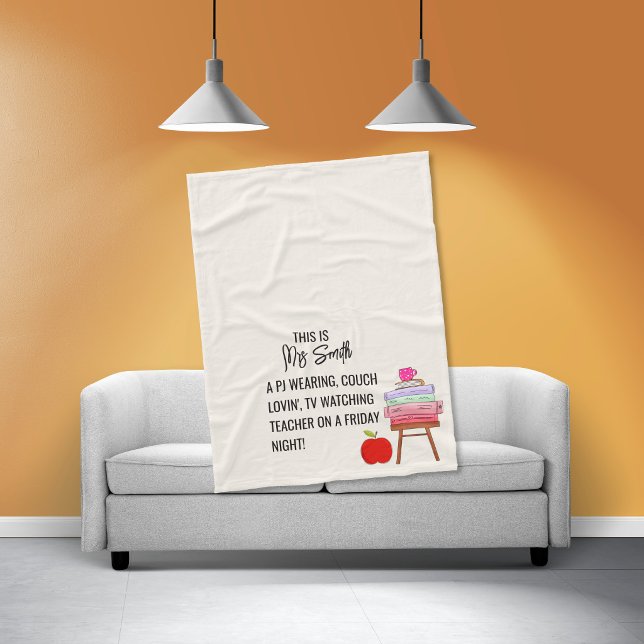Velo Cobertor de Fleece Personalizado para Professores  (Criador carregado)