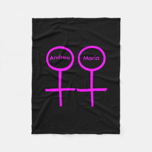 Velo Cobertor de Fleece Personalizável para Amantes Lés