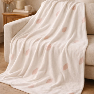 Velo Cobertor de Fleece Pétalas Sussurro Blush