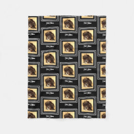 Velo Cobertor de Fleece Preto para Cachorro Schnoodle