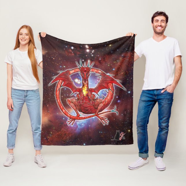 Velo Cobertor de Fleece Pyrope Cosmic Dragon (In Situ)