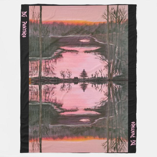 Velo Cobertor de Fleece Reflexo do Empeyville Pond (Frente)