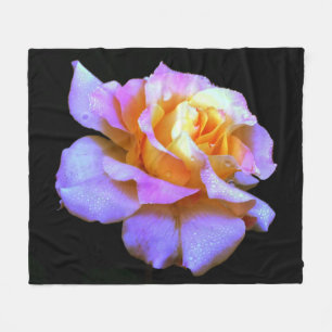 Velo Cobertor de Fleece Rosa com Tinta Tie-Dye