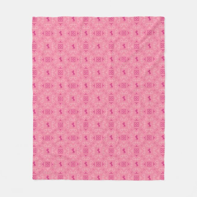 Velo Cobertor de Fleece Rosa Desolado Vaqueira Ocidenta (Frente)