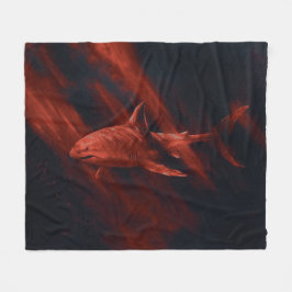 Velo Cobertor de Fleece Shark Vermelho 50 x 60