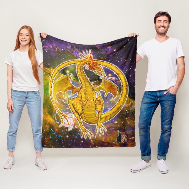 Velo Cobertor de Fleece Topaz Cosmic Dragon (In Situ)