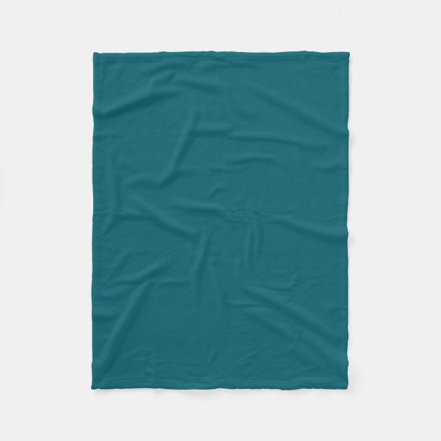 Velo Cobertor de Fleece Verde Azul Escuro Sólido (Frente)