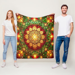 Velo Cobertor de Fleece Vermelho Verde Decorativo
