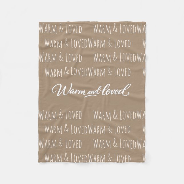 Velo Cobertor de Fleece "Warm & Loved" (Frente)