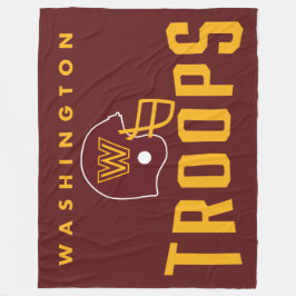 Velo Cobertor de Fleece Washington Troops Football