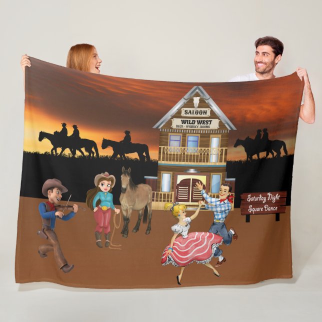 Velo Cobertor de Fleece Wild West Jamboree (In Situ)