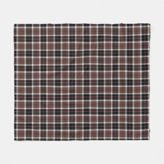 Velo Cobertor de Fleece Xadrez Marrom