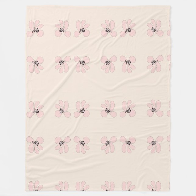 Velo cobertor de flor rosa (Frente)