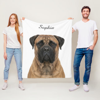 Velo Cobertor de Foto Personalizado de Bullmastiff Fawn