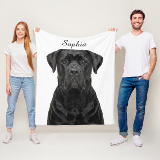Velo Cobertor de Foto Personalizado de Cane Corso Preto