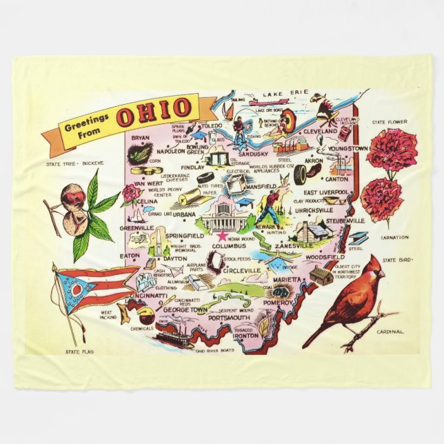 Velo Cobertor de Fralda Cumprimentos Ohio (Frente (Horizontal))
