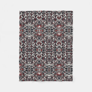 Velo Cobertor de Fralda de Fleece Floral Damasko Prata