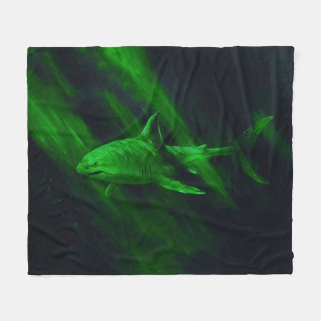 Velo Cobertor de Fralda Shark Green 50 x 60 (Frente (Horizontal))