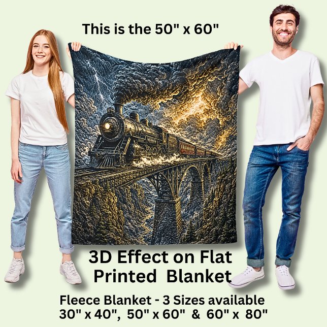 Velo Cobertor de Fraldas com Efeito 3D de Trem a Vapor  (Criador carregado)