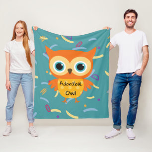 Velo Cobertor de Fraldas com padrão azul de coruja amar