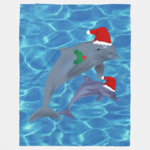 Velo cobertor de golfinhos-de-santa-claus