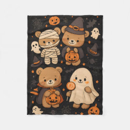 Velo Cobertor de Halloween de Urso Teddy Fofo Assustado