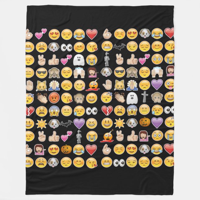 Velo cobertor de halloween emoji (Frente)