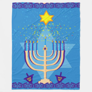 Velo cobertor de hanukkah menorah