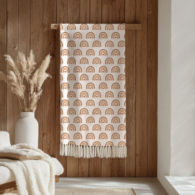 Velo Cobertor de Jardim Groovy Estilo Terracota Cobre (Groovy Garden Blanket Terracotta Copper Style)