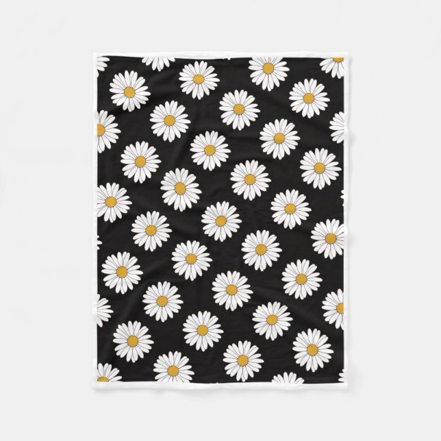 Velo Cobertor de lançamento ADOM preto e branco Daisy (Frente)