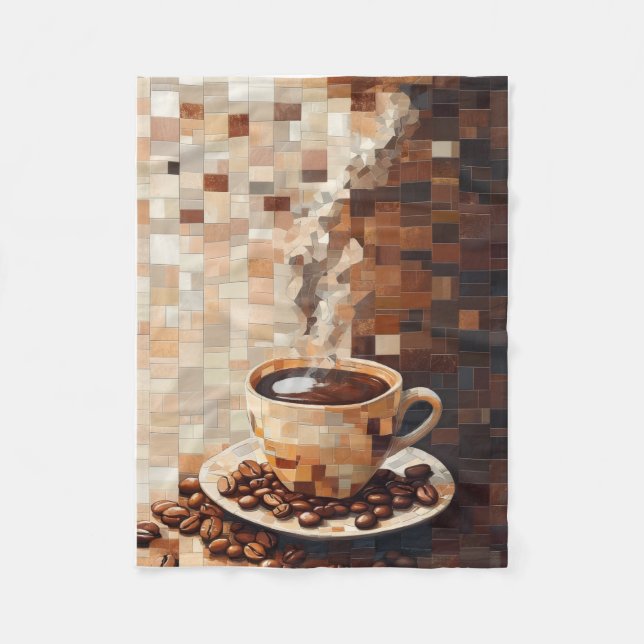 Velo Cobertor de lançamento de café em mosaico ADOM (Frente)