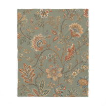 Cobertor de lançamento floral botânico vintage ver