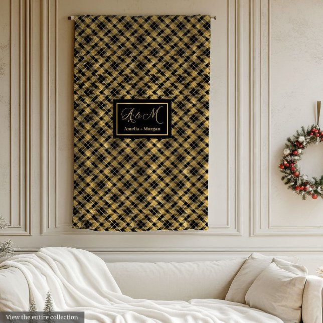 Velo Cobertor de lançamento preto sofisticado para uso  (Sophisticated Black Gold Outdoor Throw Blanket)