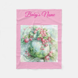 Velo Cobertor de Natal Rosa Vintage Personalizado para