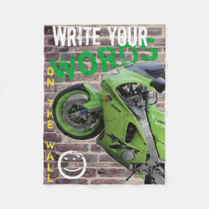 Velo Cobertor de Parede Grafite Moto Verde Kawasaki