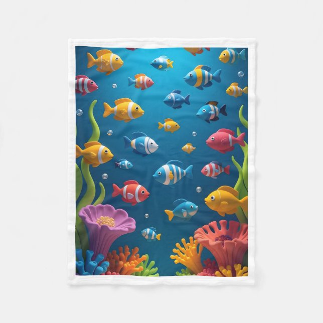 Velo Cobertor de Peixes Tropicais Submarinos (Frente)