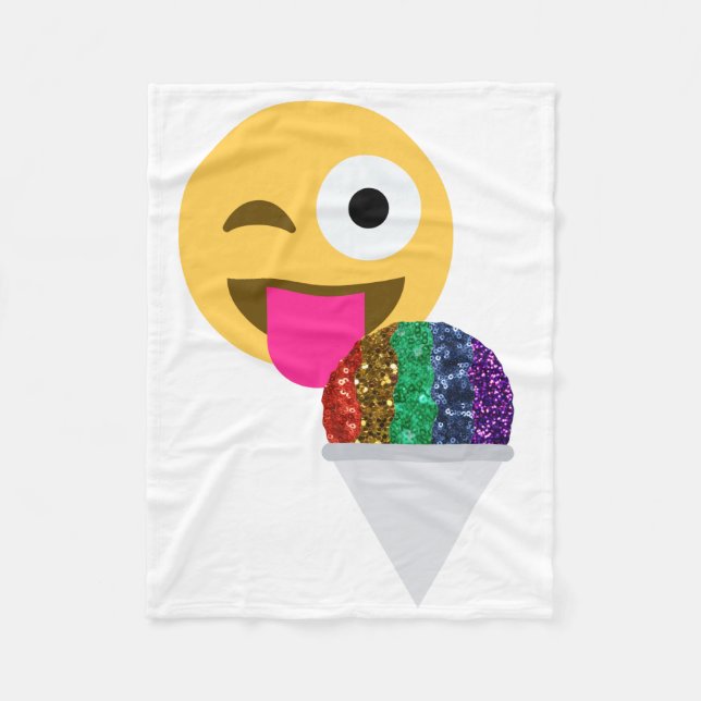 Velo cobertor de piscar os olhos emoji com brilho (Frente)