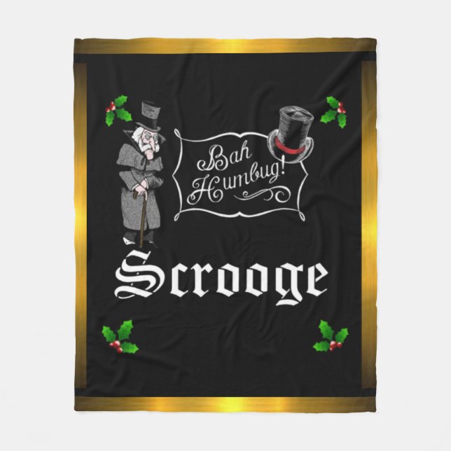 Velo Cobertor de Presente de Natal SCROOGE "Bah Humbug" (Frente)